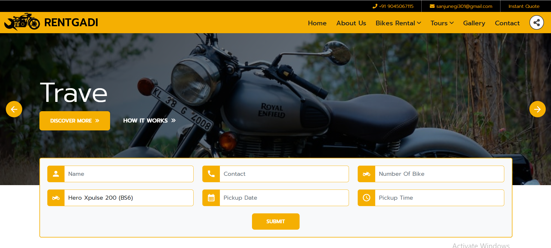 Online Bike Booking System